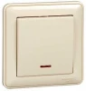 VS110-153-28 Выключатель встраиваемый одноклавишный с подсветкой (слоновая кость) Systeme Electric W59 VS110-153-28