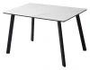 480M06129 Стол ТИК ТАК 120 цвет Белый мрамор MATTE, керамика / Черный каркас M-City 64651