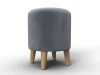 132355 Пуф 002 (ДСП,Фанера/Дерево/Велюр/Серый) Лига Диванов 132355