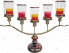 827-05-14 Подсвечник настольный N-Light, 5 свечей, бронза, дуб