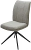 626M05489 Стул YOHAN 360 град. поворот. KN01-04 Светло-серый, ткань / Черный, ®DISAUR