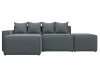 129785L Диван угловой модульный Лига-063 угол левый (ДСП/Пластик/Рогожка/Серый) Лига Диванов 129785L