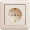 RS16-152-28 Розетка встраиваемая с заземлением и шторками (слоновая кость) Systeme Electric W59 RS16-152-28
