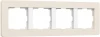 W0043066 Рамка на 4 поста (айвори/белый, soft-touch) Werkel W0043066 (a067257)