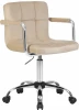 9400-LM TERRY, цвет сиденья бежевый велюр (MJ9-10), цвет основания хромированная сталь Офисное кресло для персонала TERRY (бежевый велюр (MJ9-10))