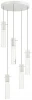 5058/25LB Подвесная люстра каскадная Odeon Light Scrow 5058/25LB PENDANT белый/прозрачный/металл/стекло LED 5*5W 3000K (220V, на проводе, круглые)