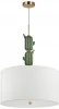 5425/3 Подвесной светильник Odeon Light Cactus 5425/3 золотой/зеленый/белый/металл/керамика/ткань E27 3*60W