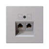 FD6106PWM Розетка Ethernet RJ-45 двойная (черный матовый) Jasmart FD FD6106PWM