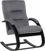 2500000189302 Кресло-качалка Leset Милано (Фанера,Березовый шпон,Металл,Велюр/Серый) арт.2500000189302
