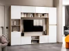580878 Модульная гостиная Алетра комплектация 2 (Алетра дуб крафт серый / глянец белый комплектация 2) Woodville арт.580878