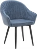 2500000185823 Стул с подлокотниками Вайд, каркас Черный, велюр Синий 2500000185823 Leset