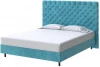 2027597 PROxSON Кровать Paris Boxspring Standart (Ткань: Велюр Лофти Лазурь) 80x200