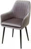 463M03878 Стул M-City Роден Blitz 16 Серый, велюр / черный каркас
