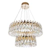 ML.6900.800P GD Подвесная люстра светодиодная хрустальная с регулировкой цветовой температуры Modelux MODELUX ML.6900.800P GD