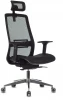821/BLACK Кресло руководителя Бюрократ 821 черный сетка с подголов. крестовина алюминий