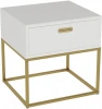 4800893301 Прикроватная тумба Калифорния Дрим ТП02 ясень браш белый / золото PUSH-OPEN