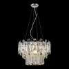 WE107.09.103 Подвесная люстра ярусная Wertmark Lazzara WE107.09.103 (220V, хрусталь, на тросе, круглые)