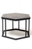 RC658-50-50-4sis Интерьерный стол из HPL шестиугольный, D50, H35, цвет серый гранит 4SIS Женева RC658-50-50-4sis