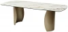 614M04358 Стол BRONTE 220 KL-188 Контрастный мрамор матовый, итальянская керамика/ каркас цвета шампань