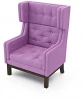 221140 Кресло Arsko Айверс Хай Орех рогожка фиолетовая