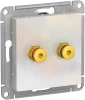 ATN000487 Акустическая розетка встраиваемая двойная (жемчужный) Systeme Electric AtlasDesign ATN000487