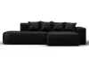 129804 Диван угловой Лига-065 угол правый (ДСП/Пластик/Экокожа/Черный) Лига Диванов 129804