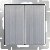 WL02-SW-2G-2W Выключатель встраиваемый двухклавишный проходной Werkel, глянцевый никель