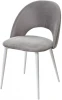 461MC04032 Обеденный стул M-City MAX светло-серый #26, велюр / белый каркас