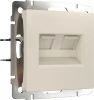 W1181162 Розетка двойная Ethernet RJ-45 (айвори матовый) Werkel W1181162 (a062429)