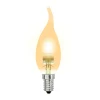 HCL-42/CL/E14 flame gold Лампочка галогенная свеча на ветру желтая E14 42W Uniel HCL-42/CL/E14 flame gold