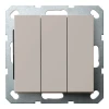 G3031T Выключатель трехклавишный (тауп soft touch) Jasmart G-Classic G3031T