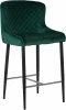 8297S-LML-CHRISTIAN 65, цвет сиденья зелёный велюр (V108-64), цвет основания черный Стул полубарный DOBRIN CHRISTIAN'65 (черные ножки, зеленый велюр (V108-64))