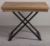 7292085101 Стол трансформер Левмар Cross D38/S53 (дуб вотан/черный)