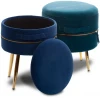MY19A206(Nbl+Dbl) Комплект из 2 пуфиков Small+big с молнией бирюзовый MY iNTERNO Stockholm MY19A206(Nbl+Dbl)