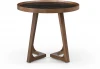 CT3059(D60)walnut Стол журнальный ESF CT3059 (D60) черная керамика/орех/Керамика,Массив дерева
