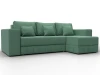 129839 Диван угловой Лига-076 угол универсальный (ДСП/Пластик/Рогожка/Зеленый) Лига Диванов 129839