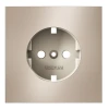 VLSM000610 Накладка для розетки с заземлением (платина) Voltum S70 Metal VLSM000610