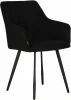 13-03 DOBRIN ROBY, цвет сиденья Catania Black велюр, цвет основания черный муар Стул обеденный ROBY (ЭМАЛЬ ЧЕРНЫЙ МУАР велюр Catania Black)