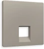 AP3720 Лицевая панель Ambrella Volt ALFA (Серо-бежевый матовый) для компьютерной/телефонной розетки RJ-45/RJ-11 QUANT AP3720
