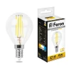 25578 Лампочка светодиодная филаментная E14 5 Вт 530 lm 2700K теплое белое свечение Feron 25578