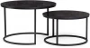 553550 Комплект столиков WoodvilleПлумерия черный мрамор / черный 553550
