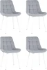 УТ000035414 Стул Флекс велюр светло-серый белые ножки 4 шт. Stool Group арт.УТ000035414