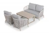 DF25102-SET "Прато" лаунж-зона 4-местная плетеная из роупа, цвет светло-серый 4SIS УТ-00013498