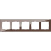 WL01-Frame-05 Рамка на 5 постов Werkel Favorit, мокко