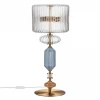 5414/2TA Настольная лампа с выключателем Odeon Light Terra 5414/2TA античная бронза/терракот/синий/металл/керамика E14 2*40W