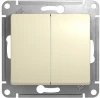 GSL000265 Выключатель встраиваемый двухклавишный (бежевый) Systeme Electric GSL000265