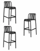 LMZL-PP777-N3_P_B-03 Набор 3 шт Стул барный DOBRIN CHLOE BAR (черный) LMZL-PP777-N3_P_B-03 Dobrin D0000000000000013420