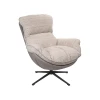 FR 1068 Кресло HUG серый в полоску, экокожа, шенилл Bradex Home FR 1068