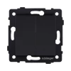 REA-S-007BM Выключатель 2-клавишный 10А/250В черный матовый Kollinger REA-S-007BM для Aspekt, Eleganz, Reflex