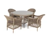 DOLC4T-5-SET Обеденная группа из искусственного ротанга, цвет соломенный 4SIS Дольче DOLC4T-5-SET